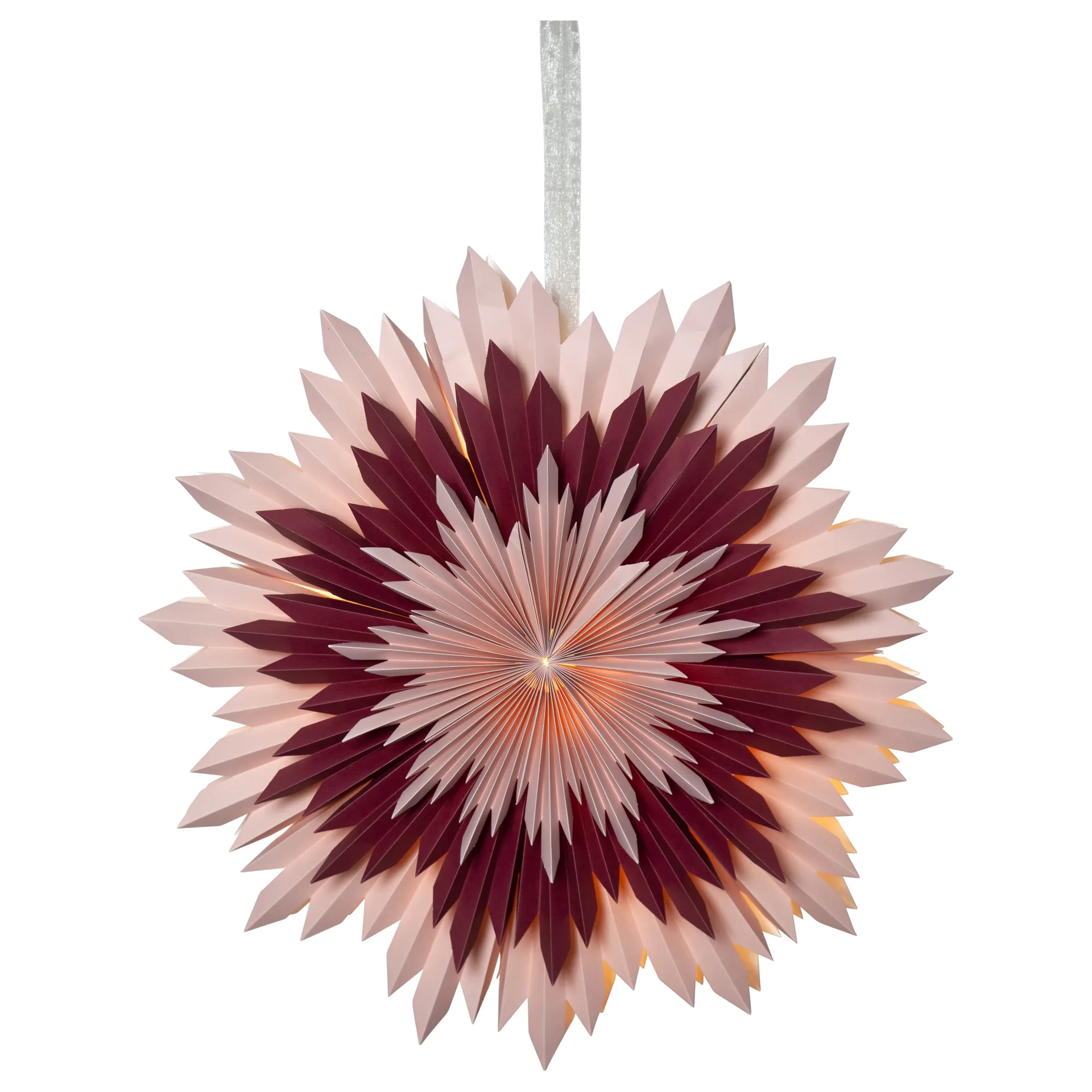 Ice adventsster Ø50 cm, Roze Star Trading