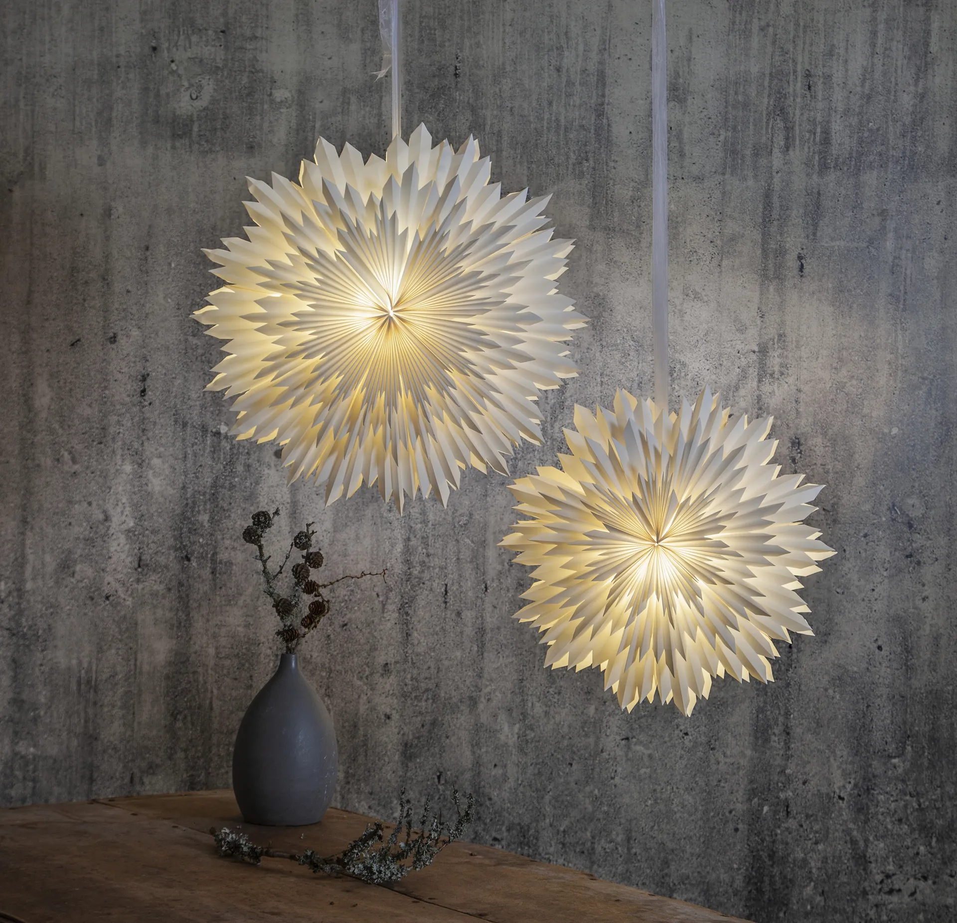 Ice adventsster Ø70 cm, Wit Star Trading