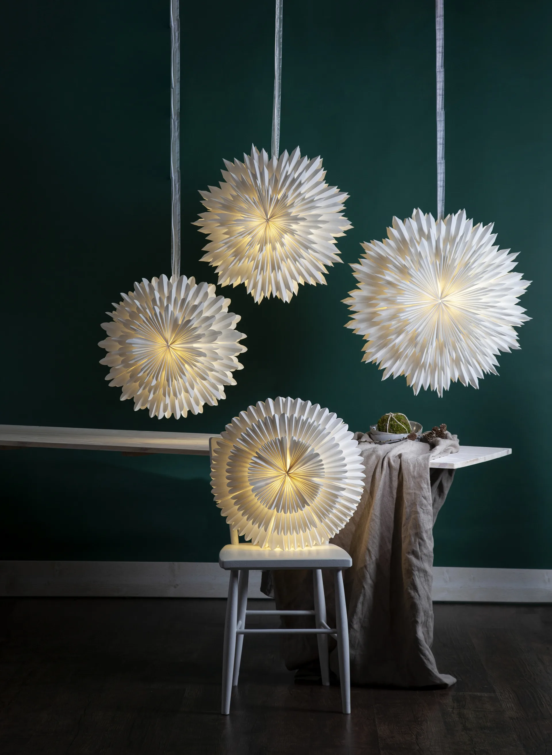 Ice adventsster Ø70 cm, Wit Star Trading