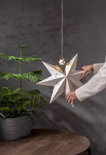 Lighty lichtsnoer, lichtbron voor adventssterren - Witte bal - Star Trading