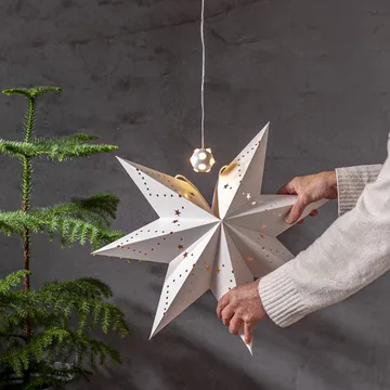 Lighty lichtsnoer, lichtbron voor adventssterren - Witte bal - Star Trading