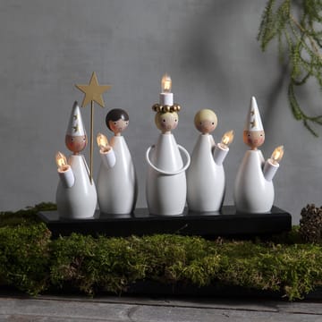 Luciakör adventslamp - Wit - Star Trading