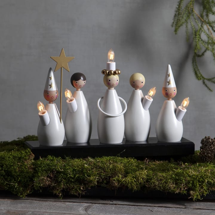 Luciakör adventslamp, Wit Star Trading