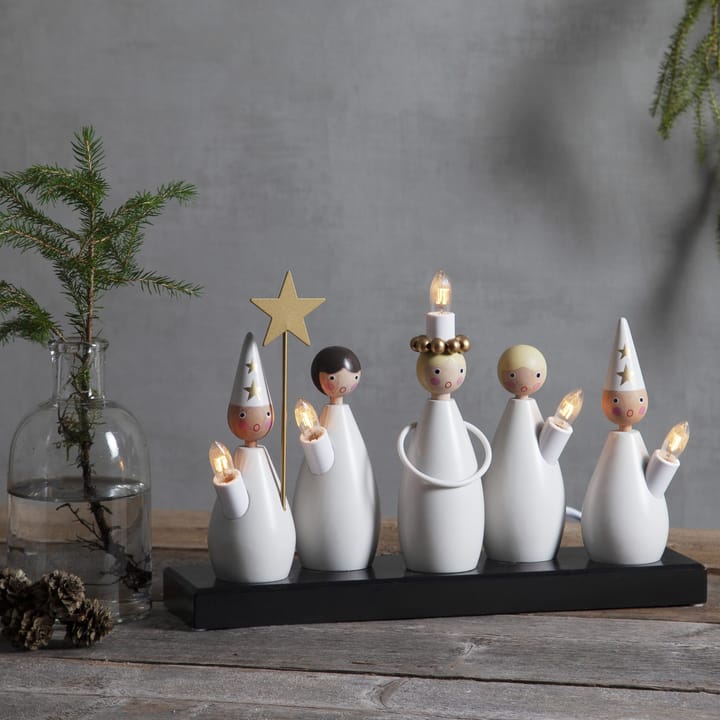 Luciakör adventslamp, Wit Star Trading