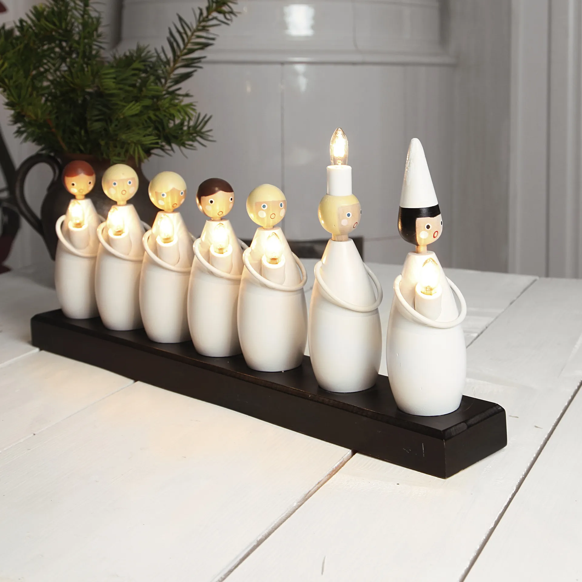 Luciatåg adventslamp, wit Star Trading