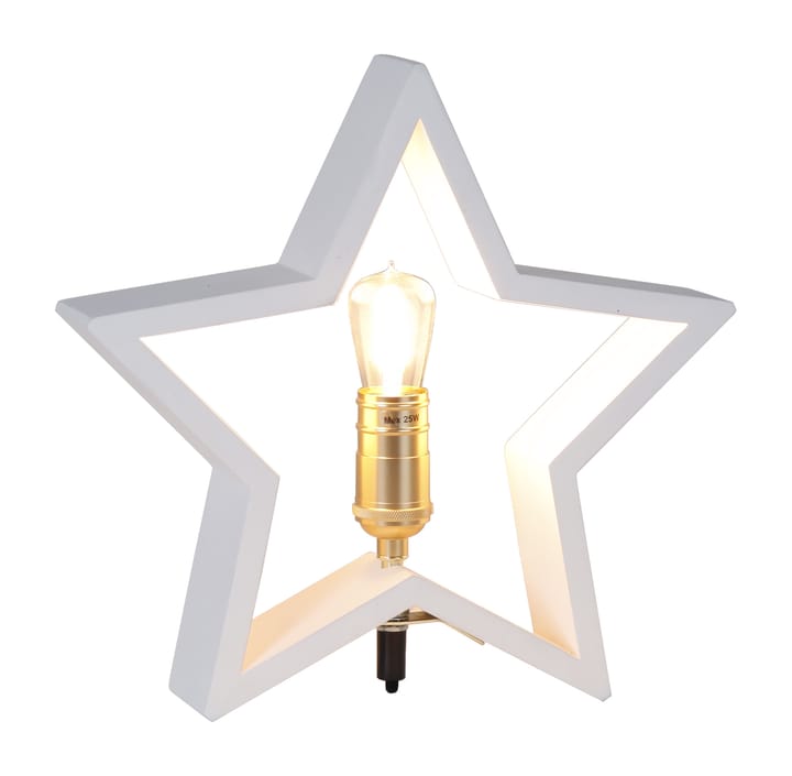 Lysekil adventsster staand 29 cm., wit Star Trading