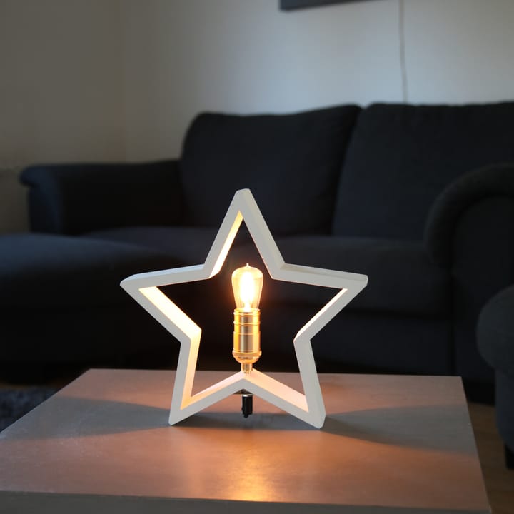 Lysekil adventsster staand 29 cm., wit Star Trading