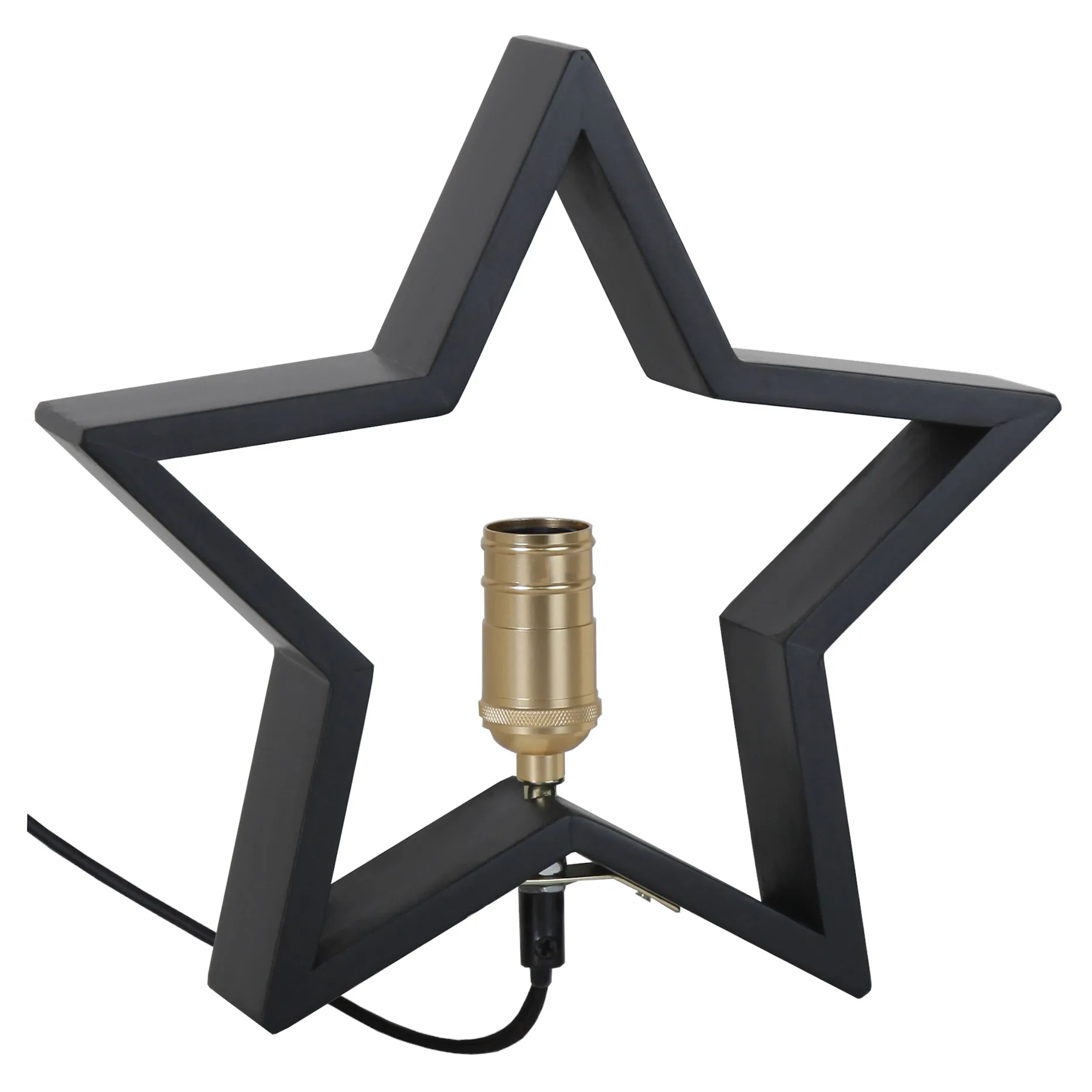 Lysekil adventsster staand 29 cm., Zwart Star Trading