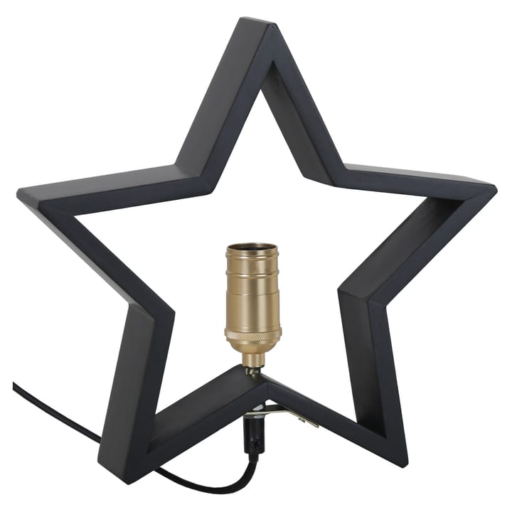 Lysekil adventsster staand 29 cm., Zwart Star Trading