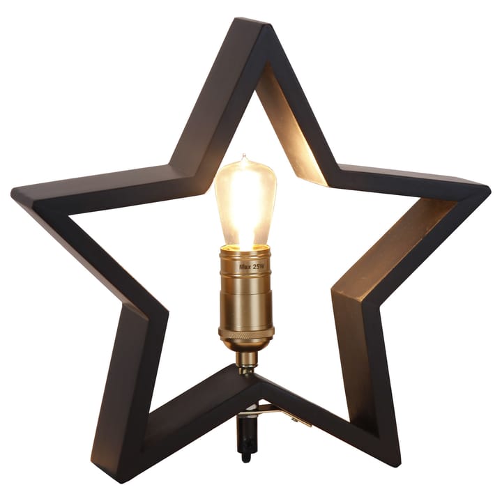 Lysekil adventsster staand 29 cm., Zwart Star Trading