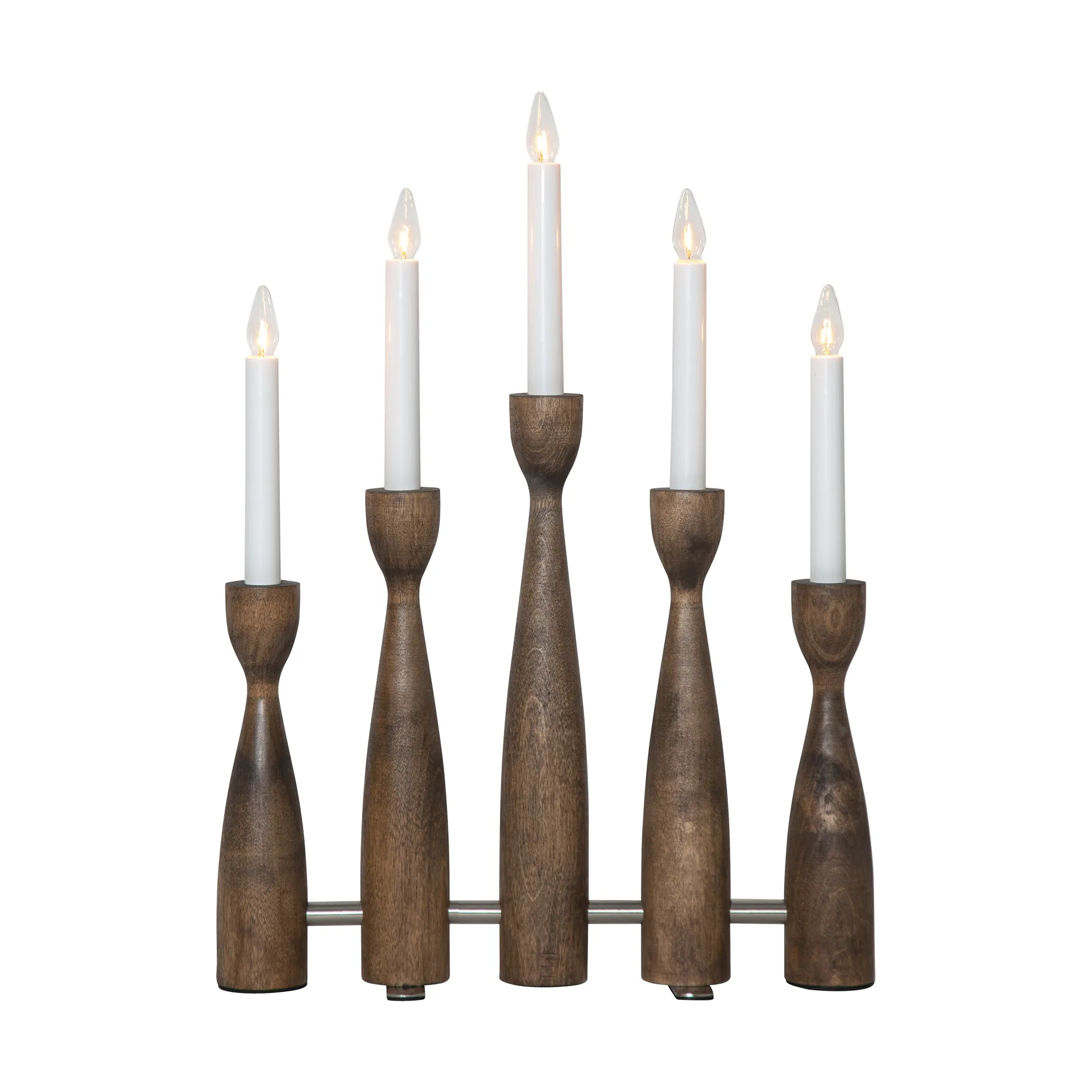 Midja 2.0 adventskandelaar, Walnoot Star Trading