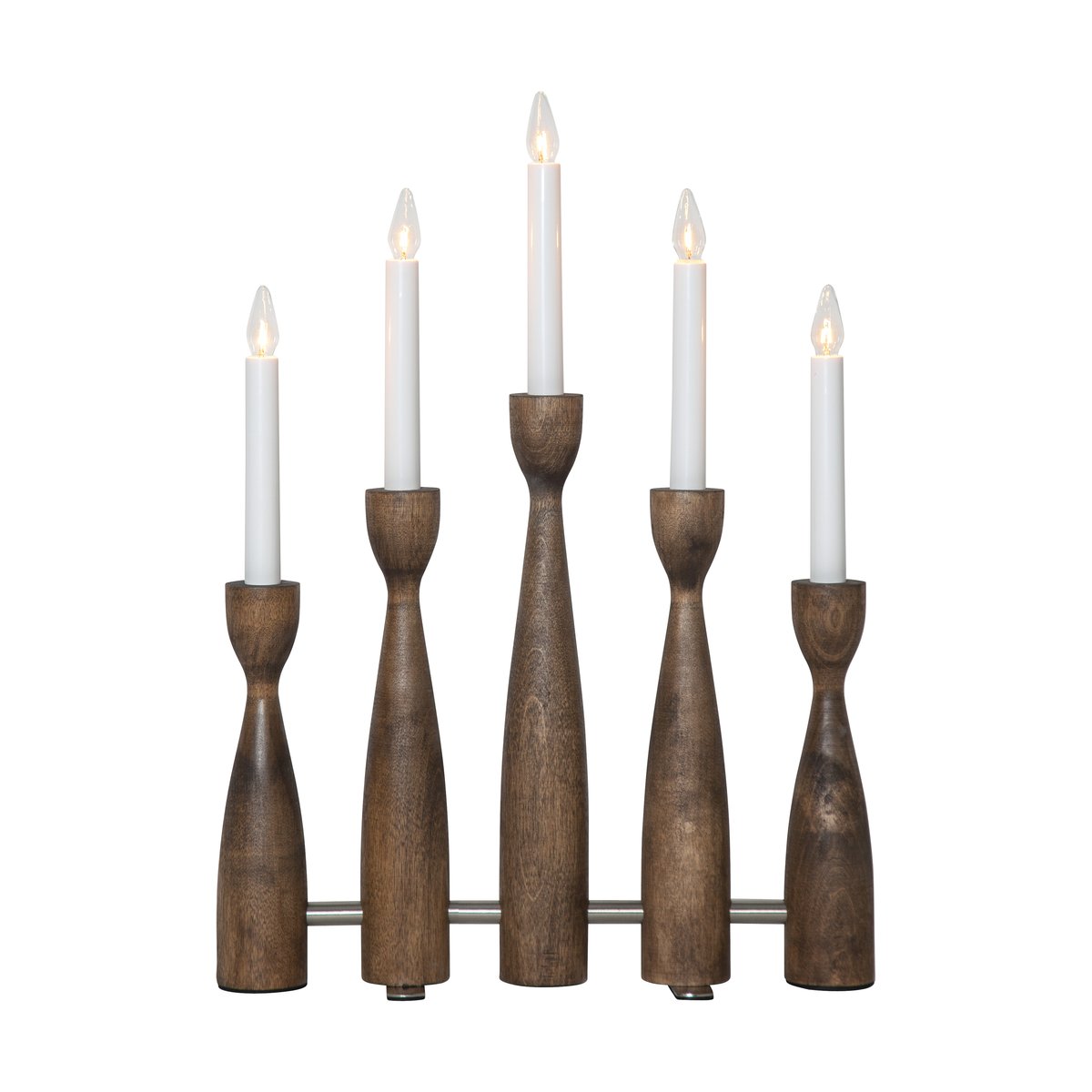 Star Trading Midja 2.0 adventskandelaar Walnoot | Scandinavisch Interieur | Adventverlichting | Bruin