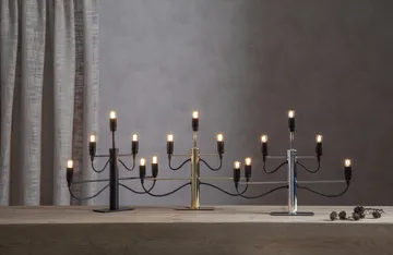 Milano 5 kandelaar 46 cm 2-pack - Chroom - Star Trading