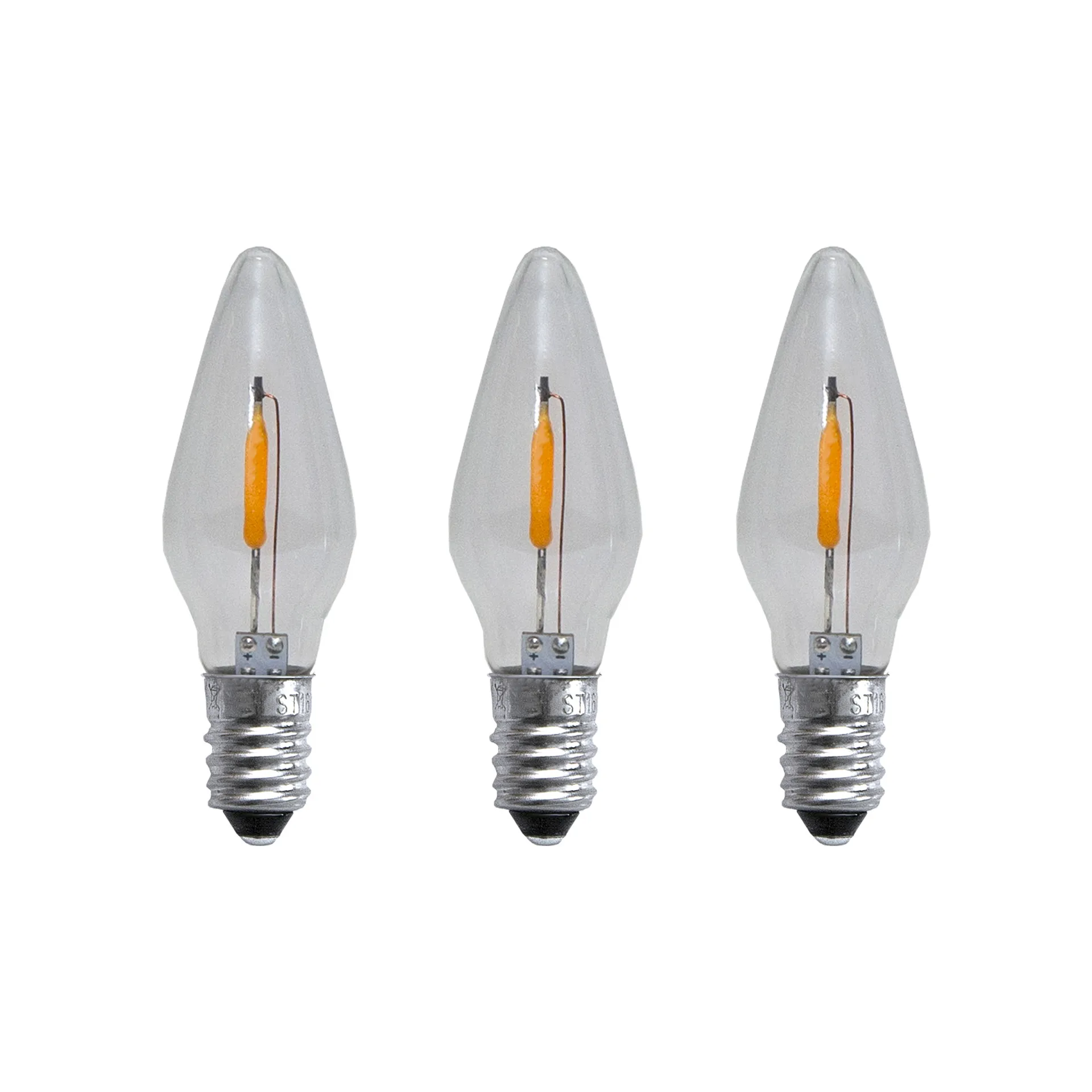 Reservelamp E10 led filament soft glow 3-pack, 0,5W 1900K niet dimbaar Star Trading