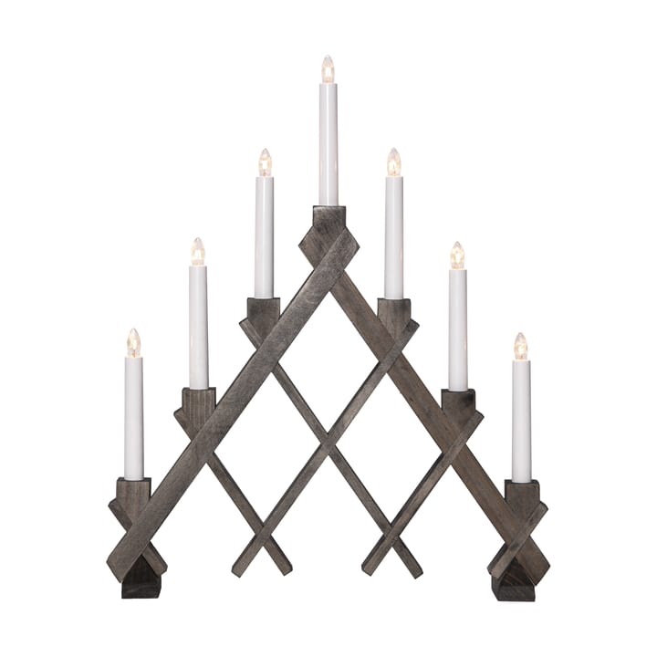 Rut 7-armige houten kandelaar 43 cm - Bruin - Star Trading