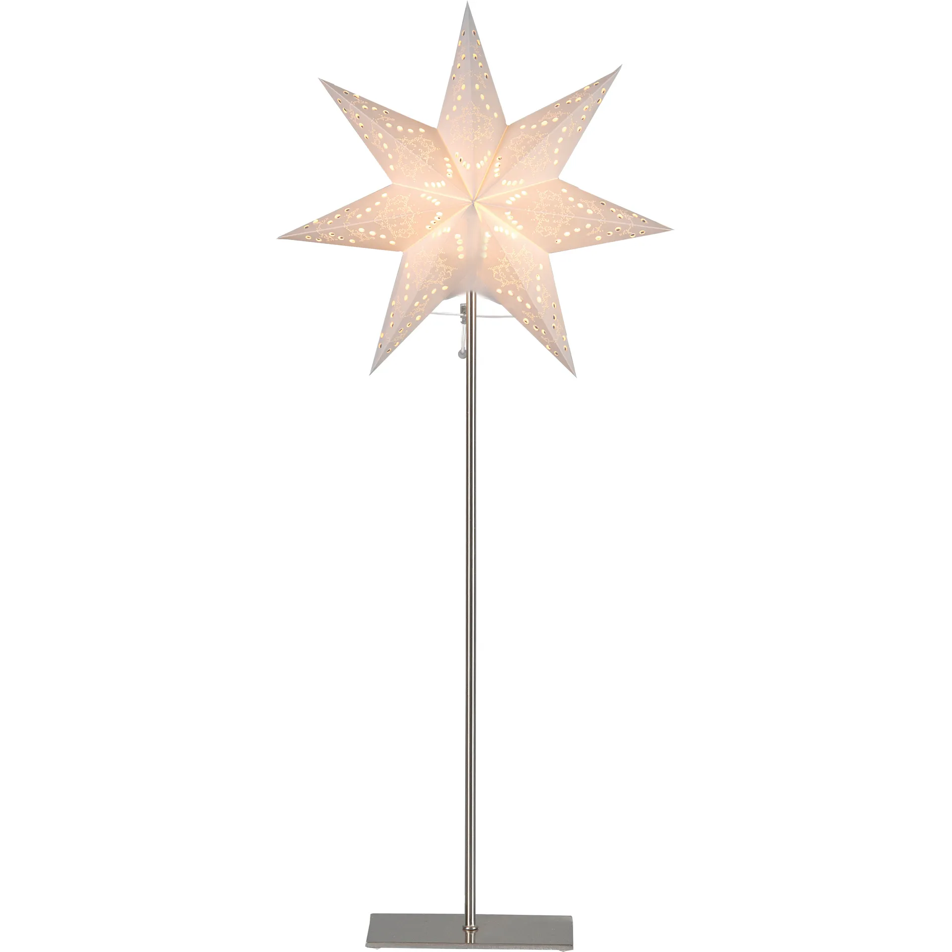 Sensy adventsster op voet 83 cm, Wit Star Trading