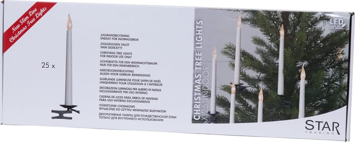 SlimLine kerstboomverlichting 25 lampjes, Wit Star Trading