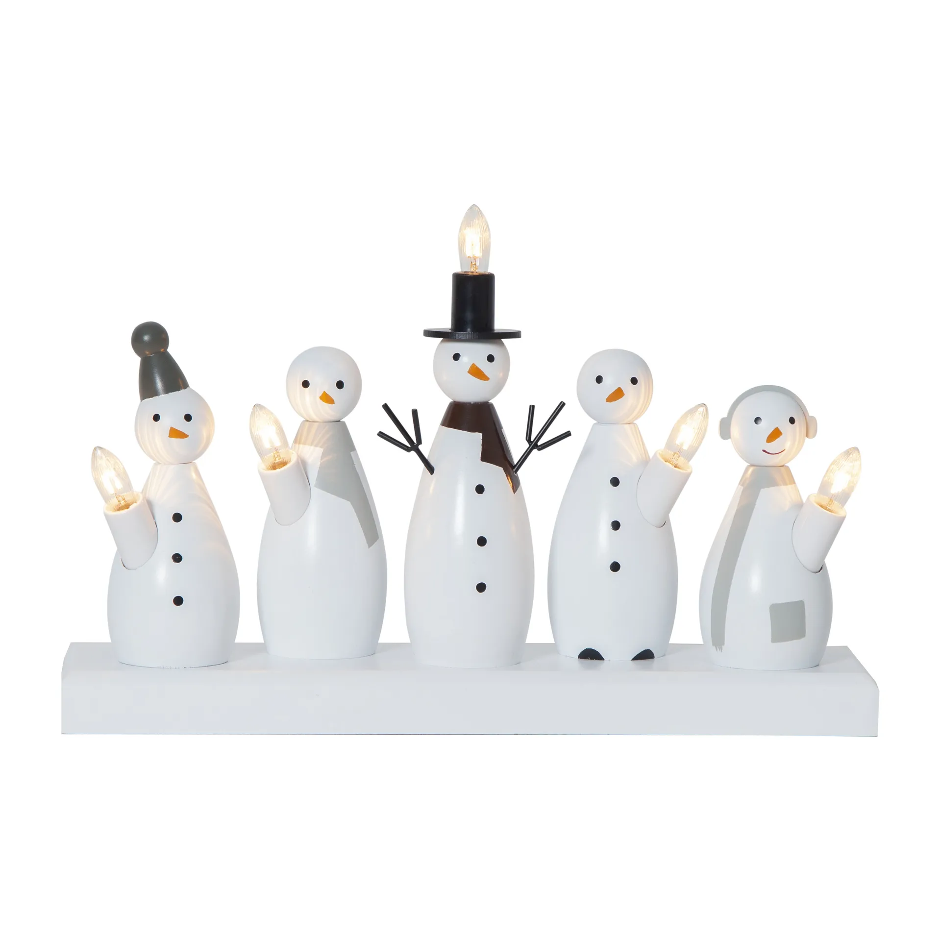 Snowman adventskandelaar, Wit Star Trading