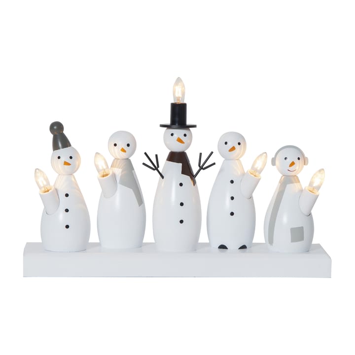 Snowman adventskandelaar - Wit - Star Trading