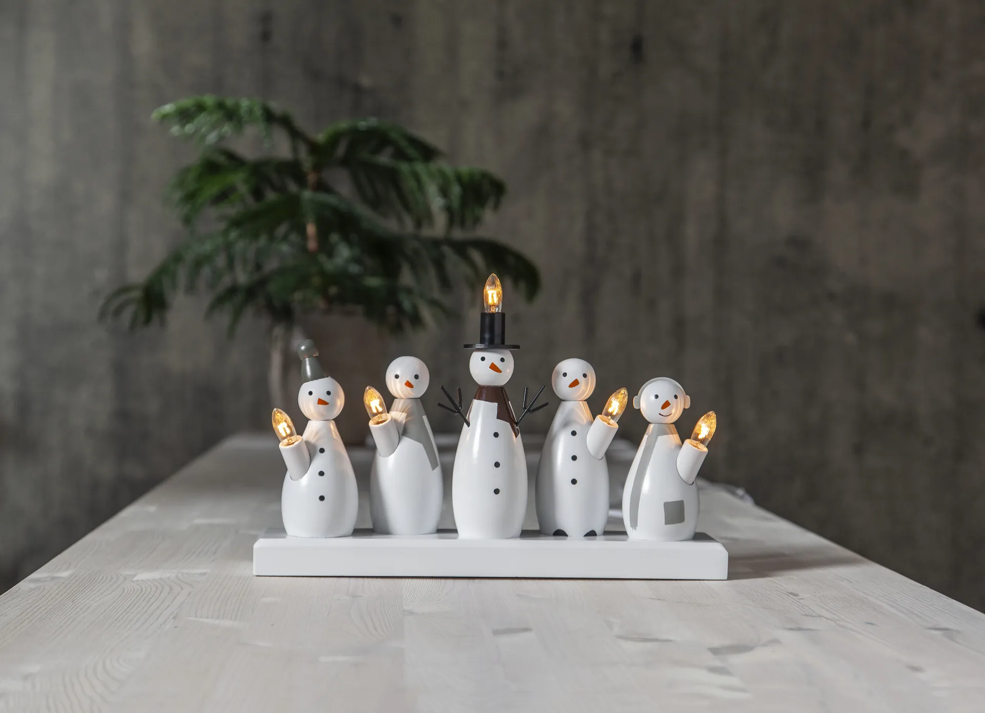 Snowman adventskandelaar, Wit Star Trading