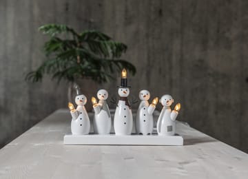 Snowman adventskandelaar - Wit - Star Trading