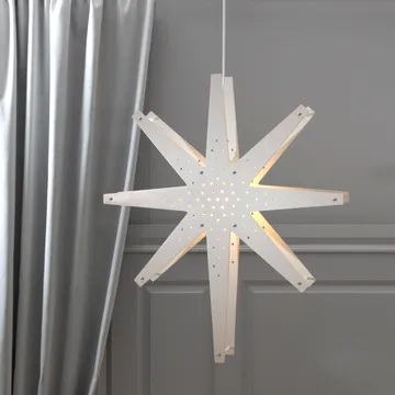 Tall adventsster 60x70 cm - Wit - Star Trading