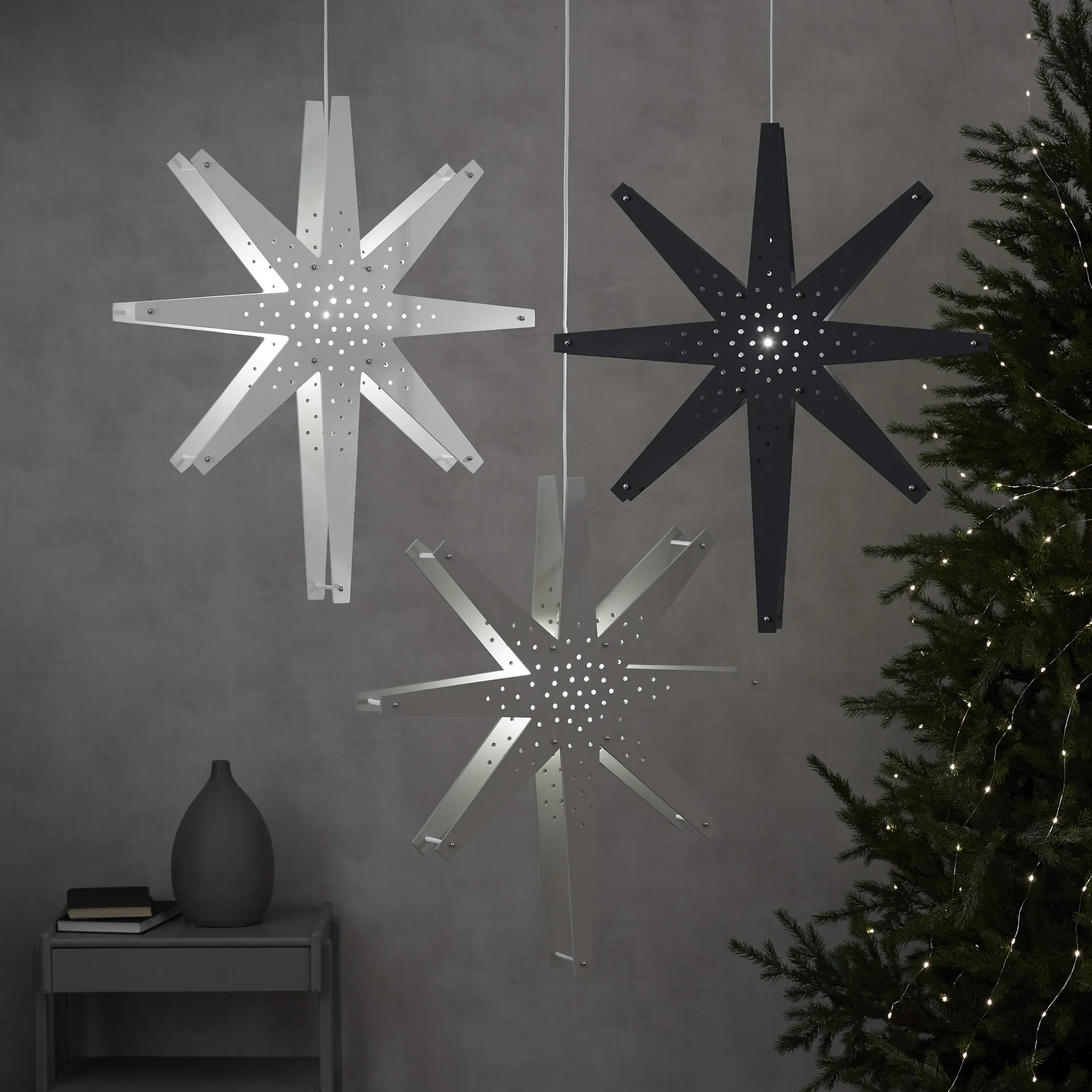 Tall adventsster 60x70 cm, Wit Star Trading