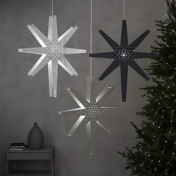 Tall adventsster 60x70 cm - Wit - Star Trading