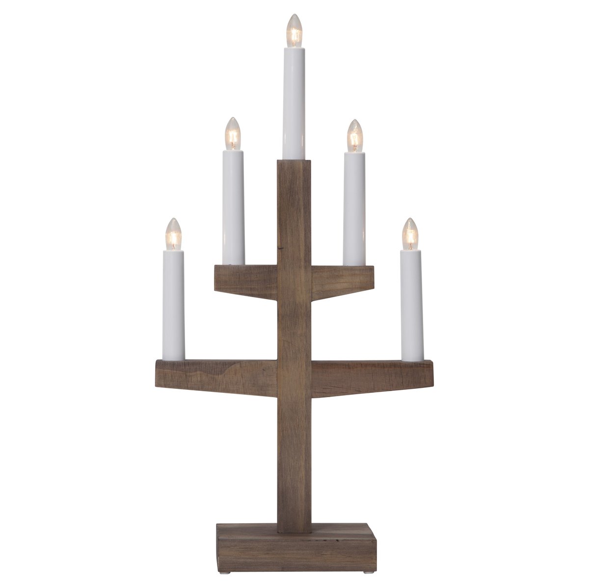 Star Trading Trapp adventskandelaar 46 cm Bruin | Scandinavisch Interieur | Adventverlichting | Bruin