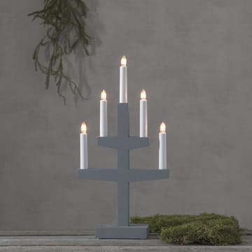 Trapp adventskandelaar 46 cm - Grijs - Star Trading