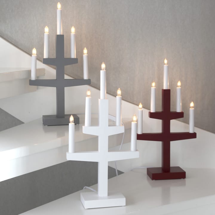Trapp adventskandelaar 46 cm, Grijs Star Trading