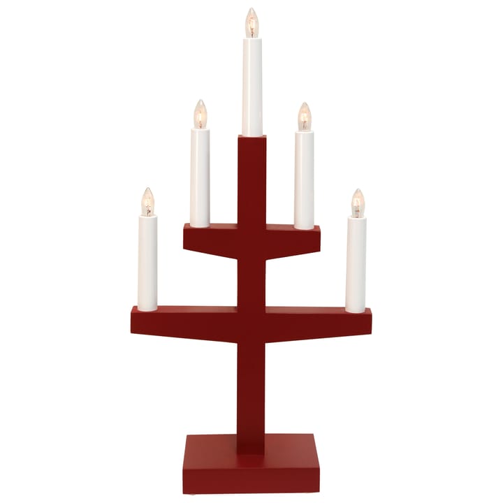 Trapp adventskandelaar 46 cm - Rood - Star Trading