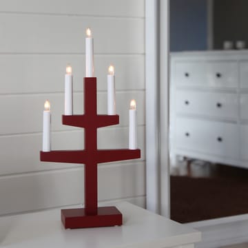 Trapp adventskandelaar 46 cm - Rood - Star Trading