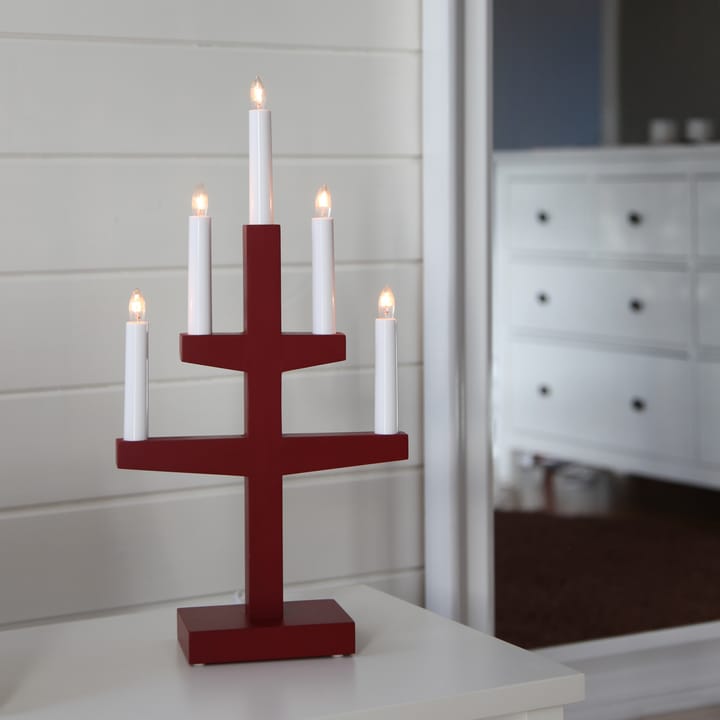 Trapp adventskandelaar 46 cm, Rood Star Trading