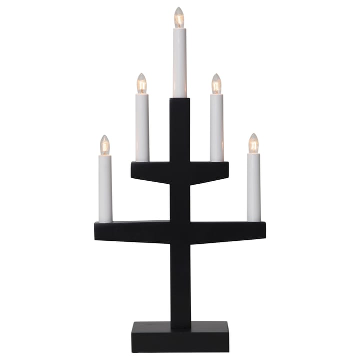 Trapp adventskandelaar 46 cm - Zwart - Star Trading