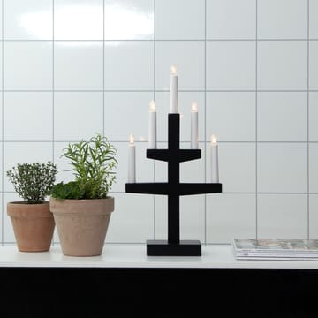 Trapp adventskandelaar 46 cm - Zwart - Star Trading