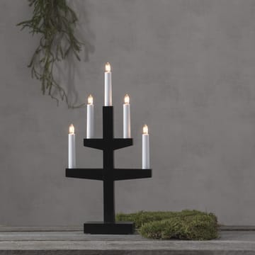 Trapp adventskandelaar 46 cm - Zwart - Star Trading
