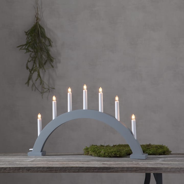 Trapp adventskandelaar boog, Grijs Star Trading