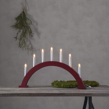 Trapp adventskandelaar boog - Rood - Star Trading