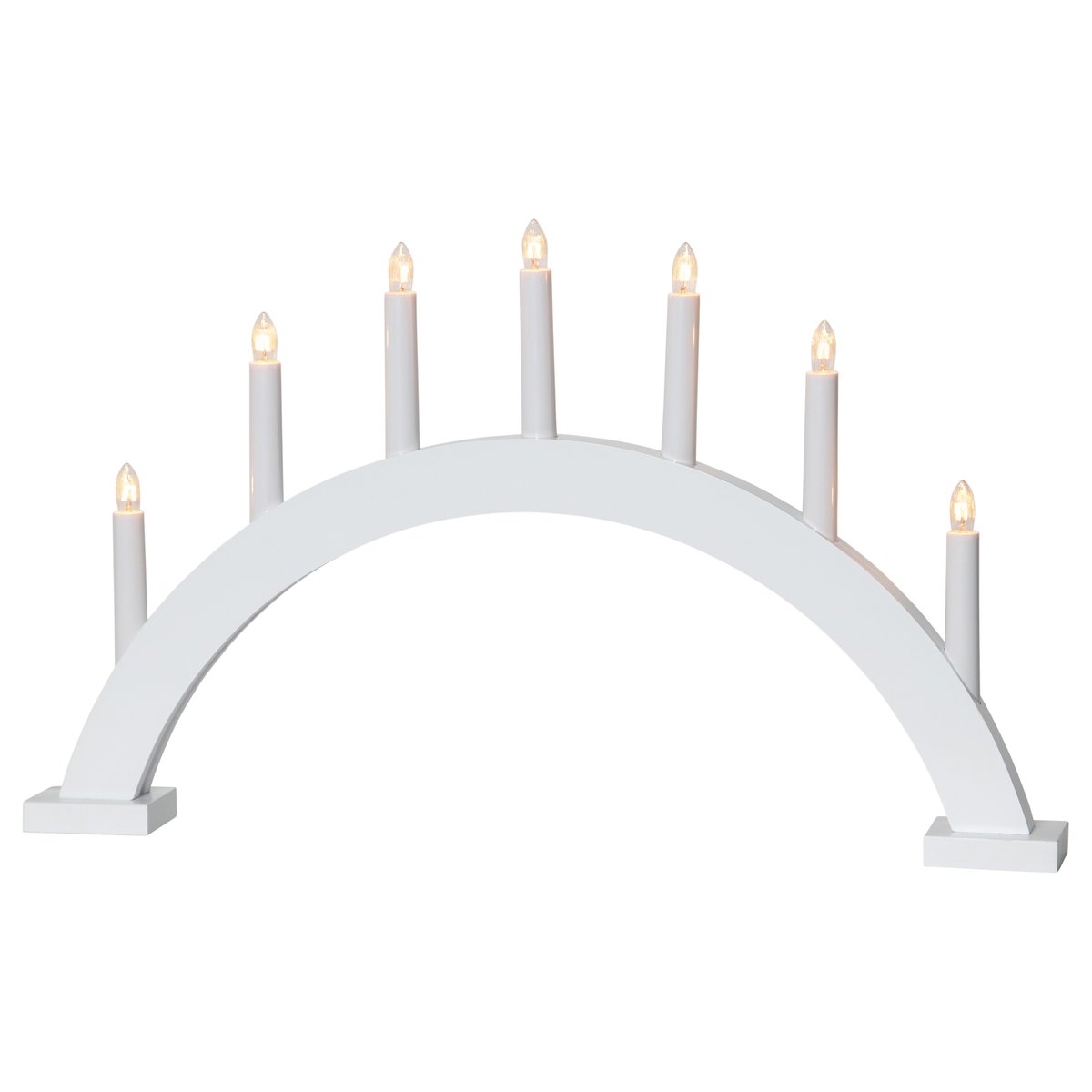 Star Trading Trapp adventskandelaar boog Wit | Scandinavisch Interieur | Adventverlichting | Wit