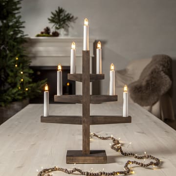 Trapp adventslamp 54 cm - Bruin - Star Trading
