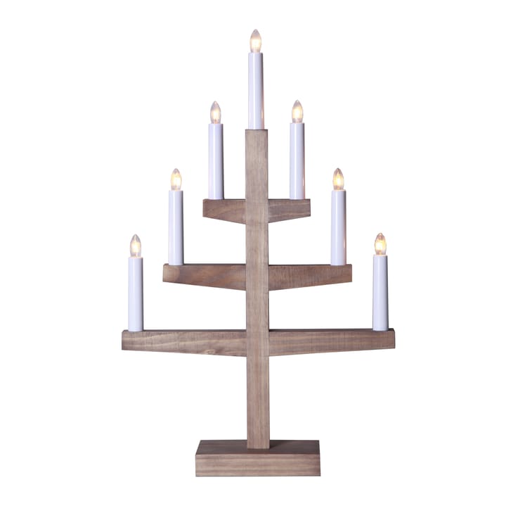 Trapp adventslamp 54 cm - bruin - Star Trading