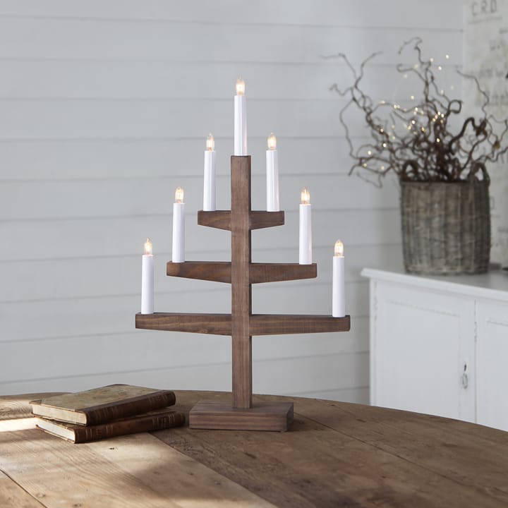 Trapp adventslamp 54 cm, bruin Star Trading