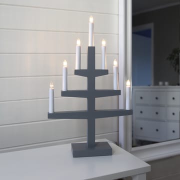Trapp adventslamp 54 cm - grijs - Star Trading