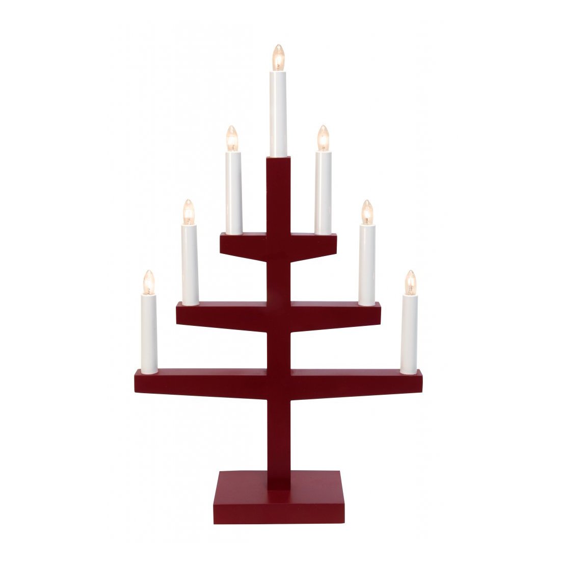 Star Trading Trapp adventslamp 54 cm rood | Scandinavisch Interieur | Adventverlichting | Rood