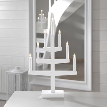 Trapp adventslamp 54 cm - wit - Star Trading