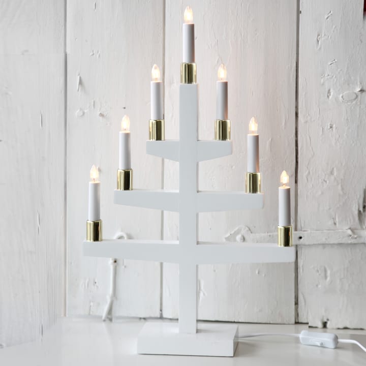 Trapp adventslamp 54 cm, wit Star Trading