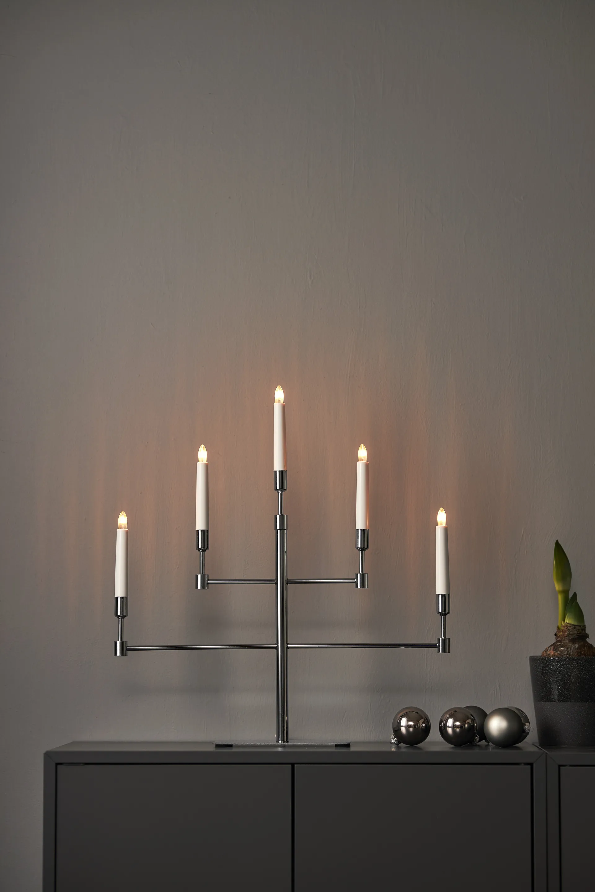 Vide adventskandelaar, Chroom Star Trading