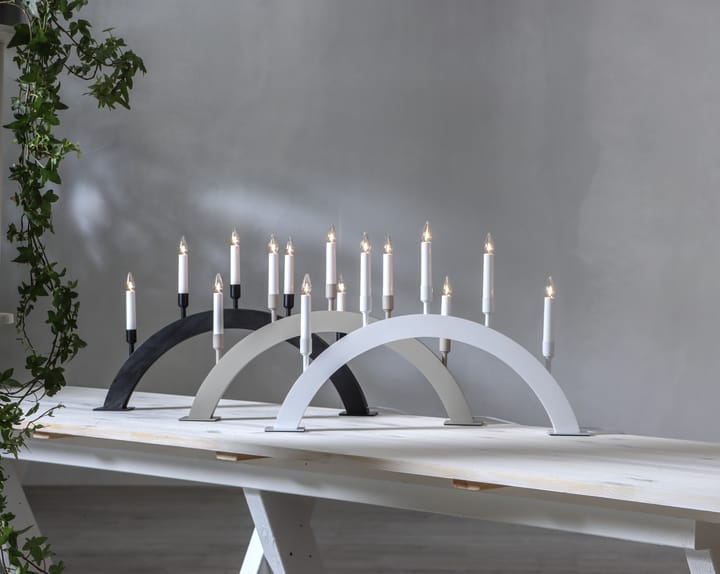 Vind boog adventskandelaar, Wit Star Trading