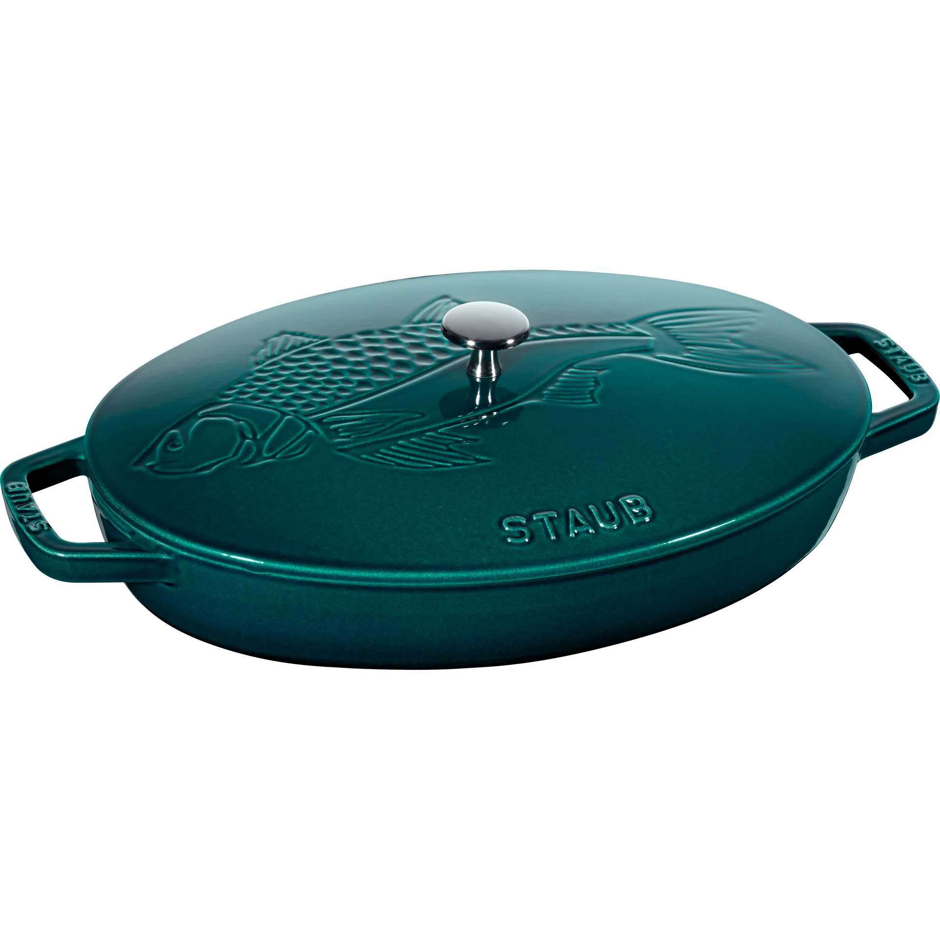 La Mer ovale braadpan, drielaags emaille, 32 cm STAUB